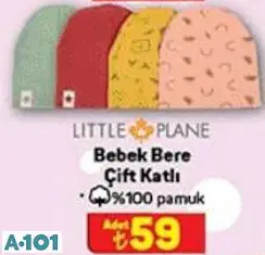 LİTTLE PLANE BEBEK BERE ÇİFT KATLI LİTTLE PLANE BEBEK BERE ÇİFT KATLI